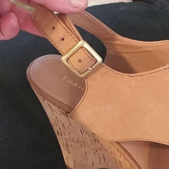 FRANK SARTO SUEDE WEDGES WORE ONCE - Picture 6 of 7